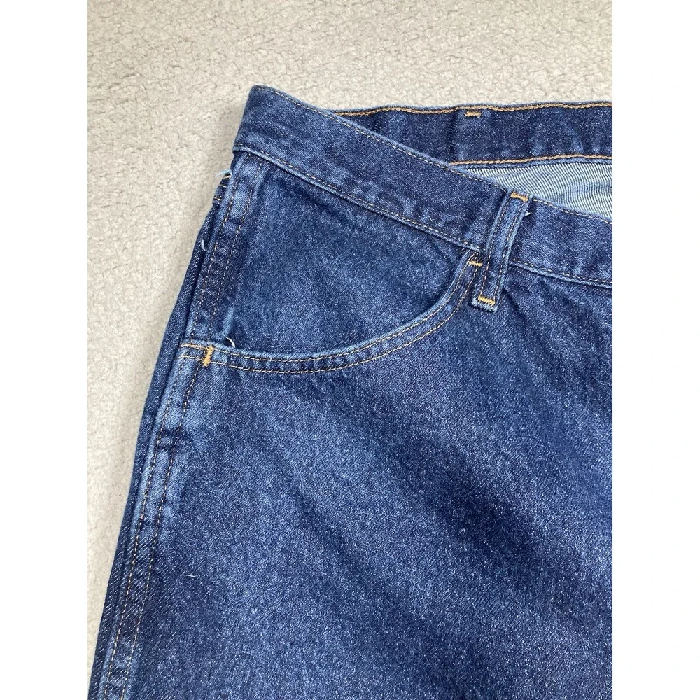 Rustler Jeans Mens 40x32 Blue Dark Wash Straight Leg Western Rodeo‎ Cowboy Denim